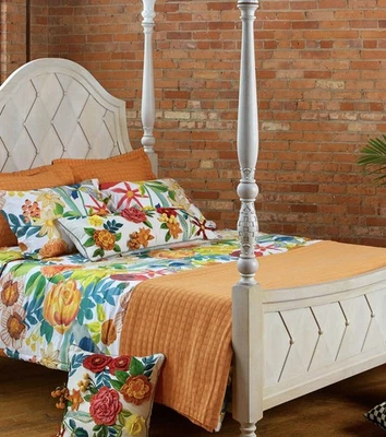 MacKENZIE-CHILDS KIRA'S FUNDA NÓRDICA JARDÍN FLORAL COMPLETA/QUEEN NUEVA CON ETIQUETAS Foto 1 de 4