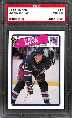 1988-89 Topps #57 David Shaw PSA 9 Mint 40516253  - Image 1 of 3