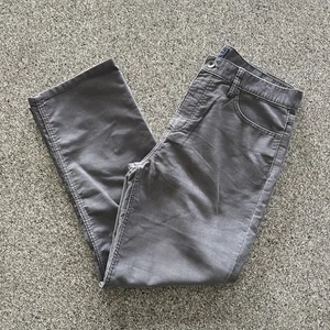 GH Bass Co Corduroy Pants Men's Size 34 x 30 Gray Flat Front Casual Workwear - Picture 1 of 9