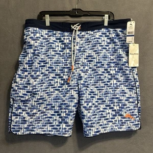 Neu mit Etikett Tommy Bahama Baja Painted Geo 9" Badehose Boardshorts Herren XL 9" blau - Bild 1 von 10