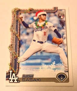 2025 Topps Holiday Mega Variation SP #23 Roki Sasaki Rc Dodgers Rookie Star - Picture 1 of 2