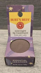 Burt's Bees Lip Care, Overnight Intensive Treatment Moisturizer, 0.25oz - NEW - Picture 1 of 4