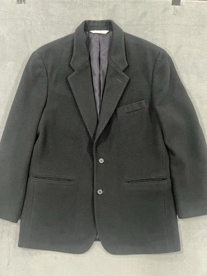 Perry Ellis Men’s Black Wool Blend Short Topcoat 42L 3/4 Length Overcoat Jacket - Image 1 of 4