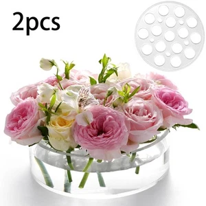 2 Pieces Cylinder Clear Vase Low-profile Flower Holder for Table Decor Party - Picture 1 of 6