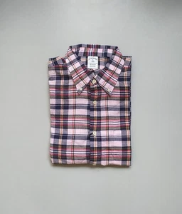 Brooks Brothers Check Plaid Long Sleeve Button Down Cotton Shirt FTP 0008 - Picture 1 of 7