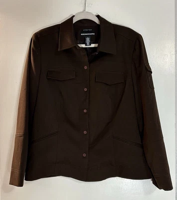 Blazer Norton McNaughton Marrón Chocolate Estilo Utilitario con Elástico Talla 12 Foto 1 de 4