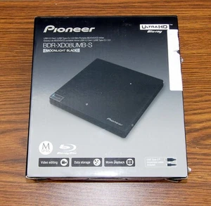 Pioneer BDR-XD08UMB-S Portable USB 3.2 Gen 1 Optical Drive UHD 4k Black - Afbeelding 1 van 2