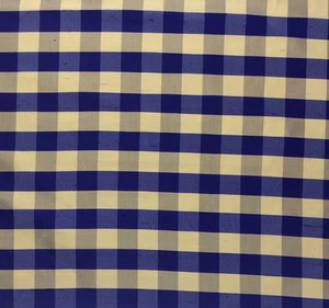 DUPIONI SILK BENGAL CHECK PURPLE NUDE S3016 TAFFETA MULTIUSE FABRIC BY YARD 54"W - Picture 1 of 5
