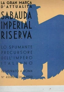 Karte Pubblicitaria Sabauda Imperial Reserve Sparkling - Karte im Faltblatt - Bild 1 von 2