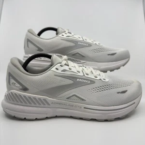 Brooks Adrenaline GTS 23 scarpa da corsa donna 12 D larghezza bianco grigio sneakers - Foto 1 di 19