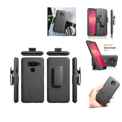 Funda rígida híbrida a prueba de golpes con clip para cinturón para LG V40 ThinQ Foto 1 de 4