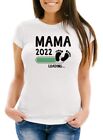 Women's Mama Grandma Aunt Patent 2022 Loading Gift For Mom To Be T-Shirt