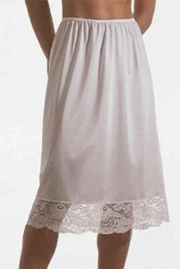 Half Slip 32 inch long All Around Lace anti-static nylon for non cling S-3X  - Picture 1 of 1