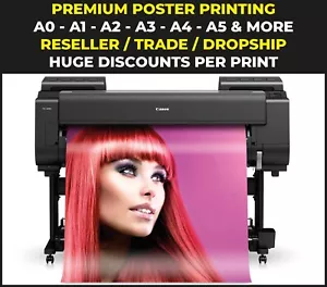 IMPRESIÓN DE PÓSTER Brillo Satinado Mate PVC Adhesivo Impresión Retroiluminada A0 A1 A2 A3 A4 + más - Imagen 1 de 4