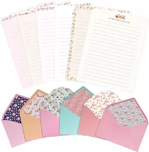 Stationary Paper and Envelopes Set, 24 PCS Writing Stationery Paper with 12 PCS - Picture 1 of 12