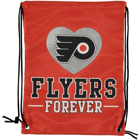 Philadelphia Flyers ❤ Forever NHL Hockey Nylon Drawstring Backpack Gym Bag Cover
