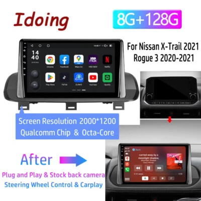 8 Core Android 12 Car CarPlay Auto stereo radio GPS For Nissan X-Trail 2020 2021 - Image 1 of 4