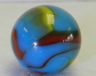#16674m Very Nice Peltier Glass NLR Superman Marble .63 In NM+ to M-