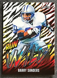 2024 Leaf Run Wild White #RW-2 Barry Sanders - Picture 1 of 2