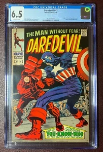 Daredevil #43 CGC 6.5 Origin of Daredevil teilweise nacherzählt; Captain America App. - Bild 1 von 2