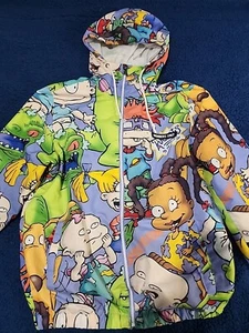 Members Only Nickelodeon Rugrats Full Zip Hooded Windbreaker Jacket - Picture 1 of 14