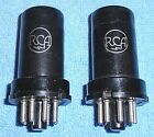 2 Rca 6Sh7 Vacuum Tubes - Rf Amplifier Pentodes For Vintage Am/Fm Radios