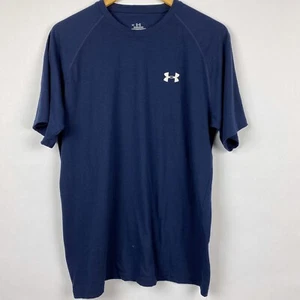 Under Armour Tee Mens Medium Navy Blue Short Sleeve Active - Picture 1 of 5