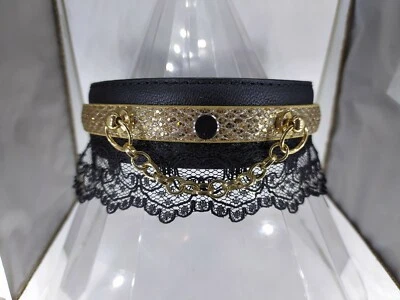 Collier ras de cou anneau domination fait main unique soumise bondage Sex BDSM - Photo 1/4