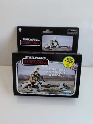 Nuevo en caja Star Wars The Vintage Collection paquete de 3: Speeder Bike Scout Trooper & Grogu Foto 1 de 4