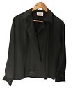 Vintage Pendleton Blouse 8 Black Shirt Country Sophisticates Lightweight *Defect