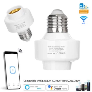 Smart WiFi Bulb Socket E26 E27 Light Bulb Adapter EWeLink Alexa Google Control - Picture 1 of 18
