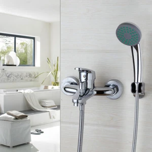 Grifo mezclador de ducha de mano para baño bañera montaje en pared lluvia cromado EE. UU. - Imagen 1 de 6