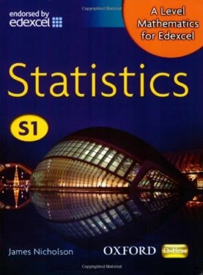 A Level Mathematics for Edexcel: Statistics S1 by Nicholson, James Paperback The - Image 1 of 2