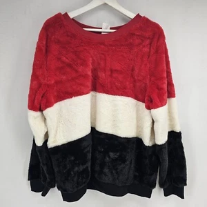 Womens Juniors Faux Fur Pullover Sweatshirt Size XXXL - Picture 1 of 5