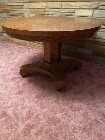Antique  Oak  Dining Table Extends Up To 95"        CONTACT HERE (915) 238-8797 Cover