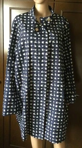 Raincoat Marina Rinaldi Woman, Dark Blue White, Size 31 IT 58 DE 52 US 22 GB 26 - Picture 1 of 11