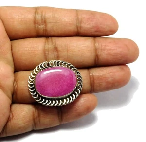 Gefärbte Rubin Ringe 925 Silber vergoldet Handarbeit Edelstein Schmuck Ringe ... - Bild 1 von 6