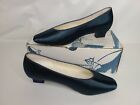 Dyeables by HighLights Blue Satin Low Heel Pumps 10W