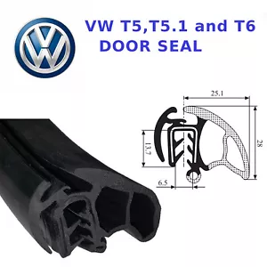 VW Transporter Front Door Seal - Fits T5, T5.1 and T6 Doors - Complete Length - Picture 1 of 4