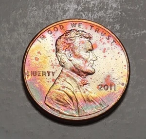 TONED 2011 P LINCOLN MEMORIAL PENNY UNC #C7857 - Picture 1 of 2