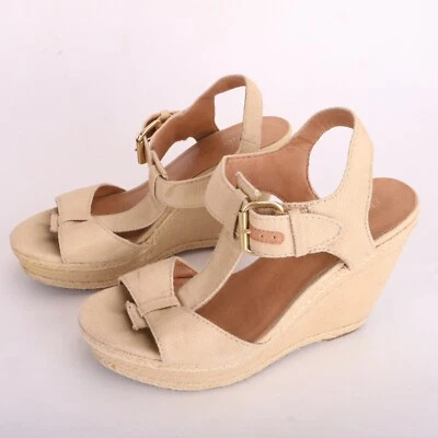 Franco Sarto Zapatos Cuña Alpargatas Tacones Mujer Tostado Talla 9 Foto 1 de 4