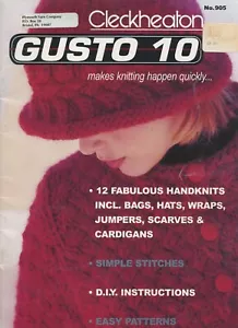 Gusto 10 Cleckheaton #905 Knitting Pattern Book Designs for Men Women Children - Picture 1 of 12