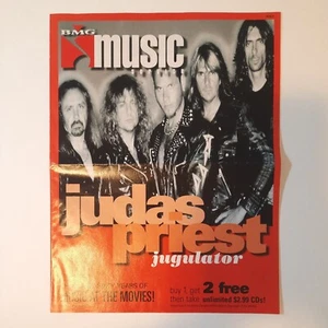 BMG Music Service Catalog Judas Priest Jugulator 1996 Heavy Metal - Picture 1 of 2