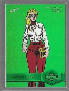 2021 SkyBox Metal Universe Captain Marvel Green Precious Metal Gens PMG #8/10 - Bild 1 von 2