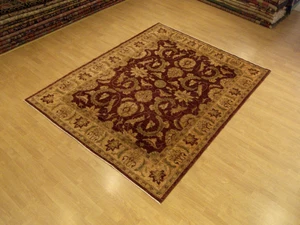 Alfombra Ziegler afgana de alta calidad hecha a mano 6 x 8 _tintes vegetales lana hilada a mano - Imagen 1 de 12