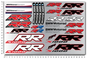 bmw s1000rr motorrad motorcycle decal set sheet 27 high quality stickers hp4 - Picture 1 of 9