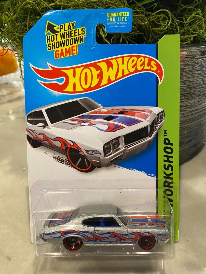 2014 Hot Wheels #215 Hw Workshop-Heat Flotta '70 Buick GSX Argento Variante - Immagine 1 di 1