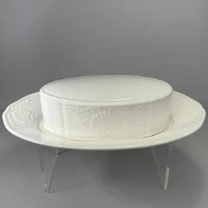 Mikasa Ultra Ceram Bone China White Covered Butter Dish Hampton Bays DY900 Japan - Picture 1 of 10