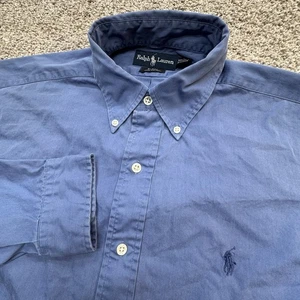 Polo Ralph Lauren "Blake" Men's Button Down Shirt - Solid Blue- Size M - EUC - Picture 1 of 8