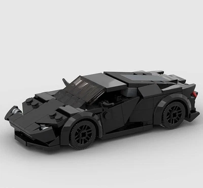 Custom MOC Lego Lamborghini Huracan 164 Black supercar Piece Building Brick Car - Image 1 of 4